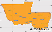 Political Simple Map of Chitato, cropped outside
