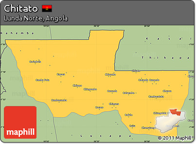 Savanna Style Simple Map of Chitato
