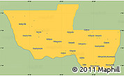Savanna Style Simple Map of Chitato, single color outside
