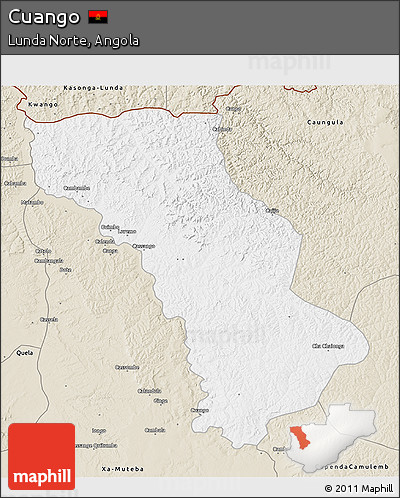 Classic Style 3D Map of Cuango