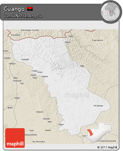 Classic Style 3D Map of Cuango
