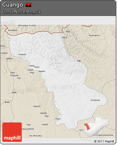 Classic Style 3D Map of Cuango