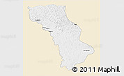 Classic Style 3D Map of Cuango, single color outside