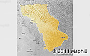 Physical 3D Map of Cuango, desaturated