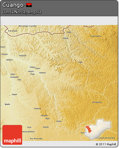 Physical 3D Map of Cuango