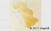 Physical 3D Map of Cuango, lighten