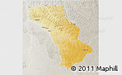 Physical 3D Map of Cuango, lighten, semi-desaturated