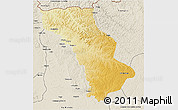 Physical 3D Map of Cuango, shaded relief outside