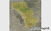 Satellite 3D Map of Cuango, semi-desaturated