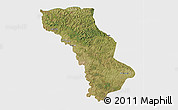 Satellite 3D Map of Cuango, single color outside