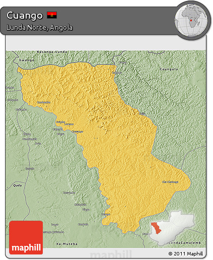 Savanna Style 3D Map of Cuango