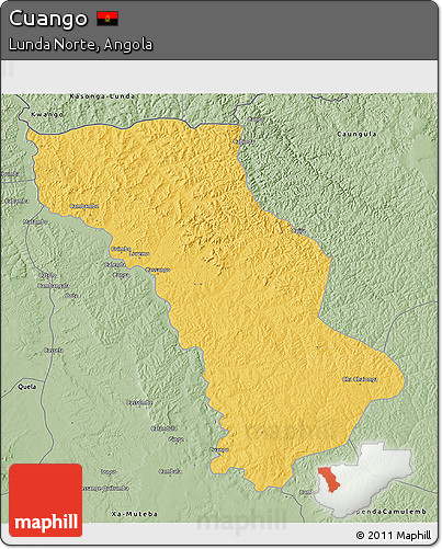 Savanna Style 3D Map of Cuango