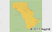 Savanna Style 3D Map of Cuango, single color outside