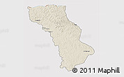 Shaded Relief 3D Map of Cuango, cropped outside