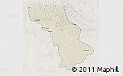 Shaded Relief 3D Map of Cuango, lighten