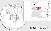 Blank Location Map of Cuango, highlighted country, highlighted parent region, within the entire country