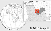 Blank Location Map of Cuango, highlighted country, highlighted parent region