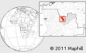 Blank Location Map of Cuango, highlighted parent region