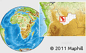 Physical Location Map of Cuango, highlighted parent region