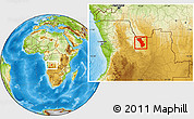 Physical Location Map of Cuango