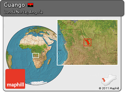 Satellite Location Map of Cuango