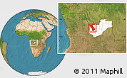 Satellite Location Map of Cuango, highlighted parent region