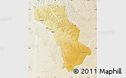 Physical Map of Cuango, lighten