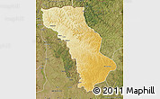 Physical Map of Cuango, satellite outside