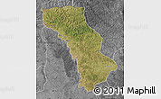 Satellite Map of Cuango, desaturated