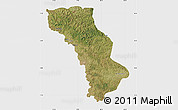 Satellite Map of Cuango, single color outside