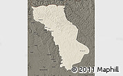Shaded Relief Map of Cuango, darken