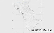 Silver Style Map of Cuango, single color outside