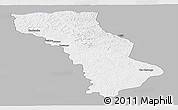 Gray Panoramic Map of Cuango, single color outside