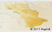 Physical Panoramic Map of Cuango, lighten