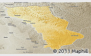 Physical Panoramic Map of Cuango, semi-desaturated