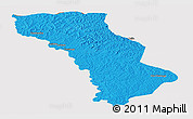 Political Panoramic Map of Cuango, cropped outside