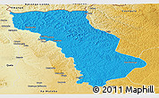Political Panoramic Map of Cuango, physical outside