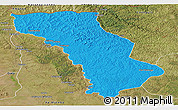 Political Panoramic Map of Cuango, satellite outside