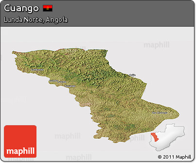 Satellite Panoramic Map of Cuango, cropped outside