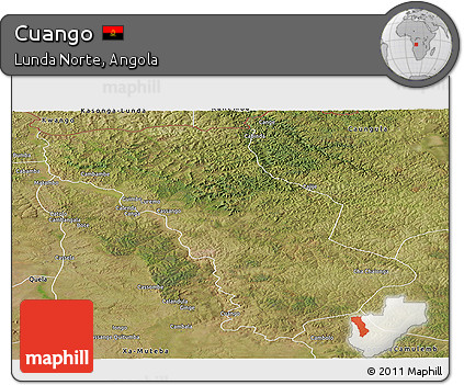 Satellite Panoramic Map of Cuango