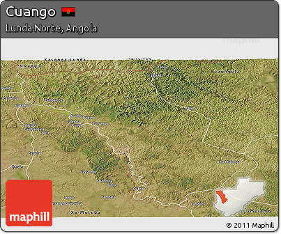 Satellite Panoramic Map of Cuango