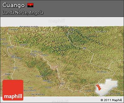 Satellite Panoramic Map of Cuango
