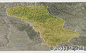 Satellite Panoramic Map of Cuango, semi-desaturated