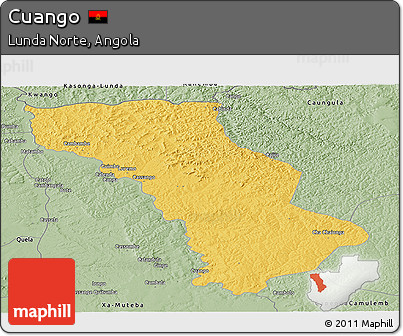 Savanna Style Panoramic Map of Cuango