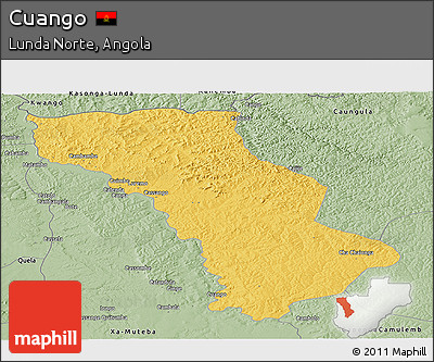 Savanna Style Panoramic Map of Cuango