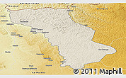 Shaded Relief Panoramic Map of Cuango, physical outside