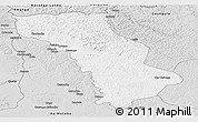 Silver Style Panoramic Map of Cuango