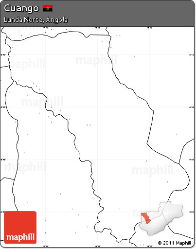Blank Simple Map of Cuango, no labels