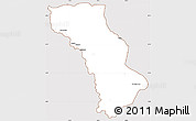 Classic Style Simple Map of Cuango, cropped outside