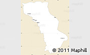 Classic Style Simple Map of Cuango, single color outside